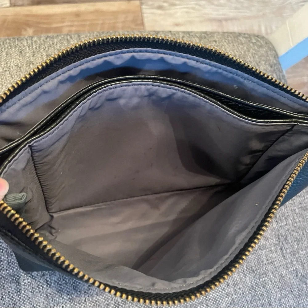 Freshly Picked Black Classic Zipper Pouch w/ Polished Gold and a tassel charm